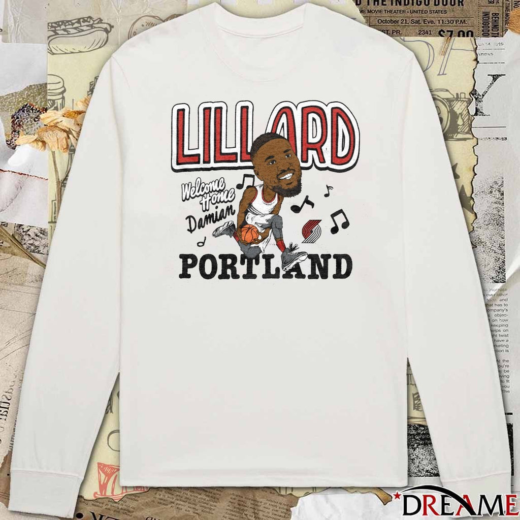 Portland Trail Blazers Damian Lillard Welcome Home Caricature 2025 t-shirt