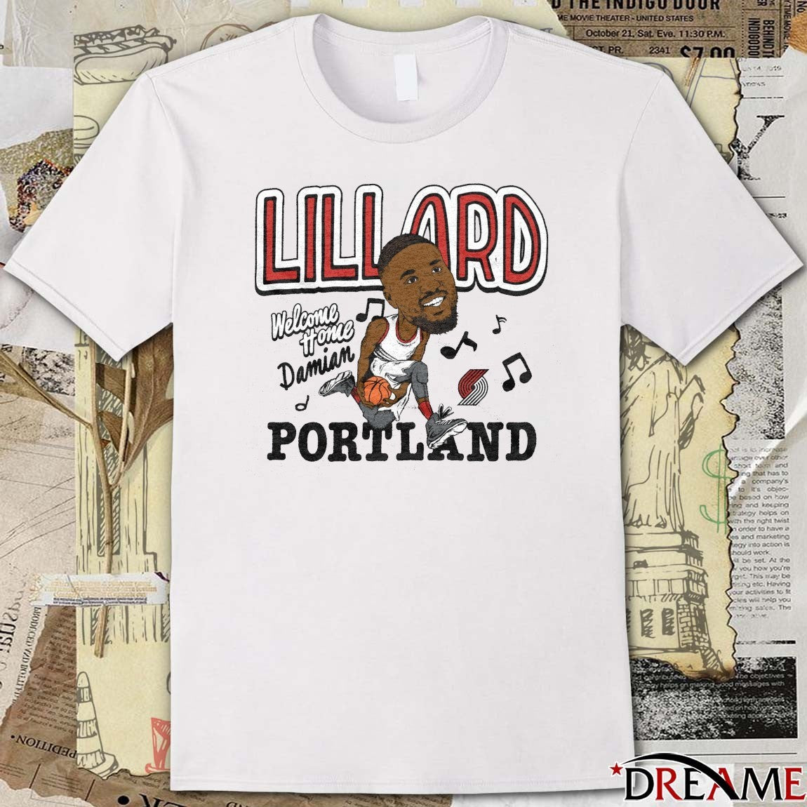 Portland Trail Blazers Damian Lillard Welcome Home Caricature 2025 t-shirt