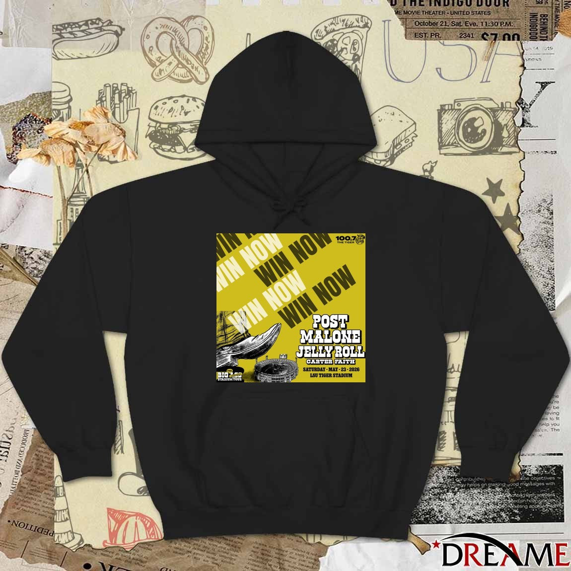 Post Malone The Big Ass Stadium Tour May 23 2026 LSU Tiger Stadium Poster t-shirt