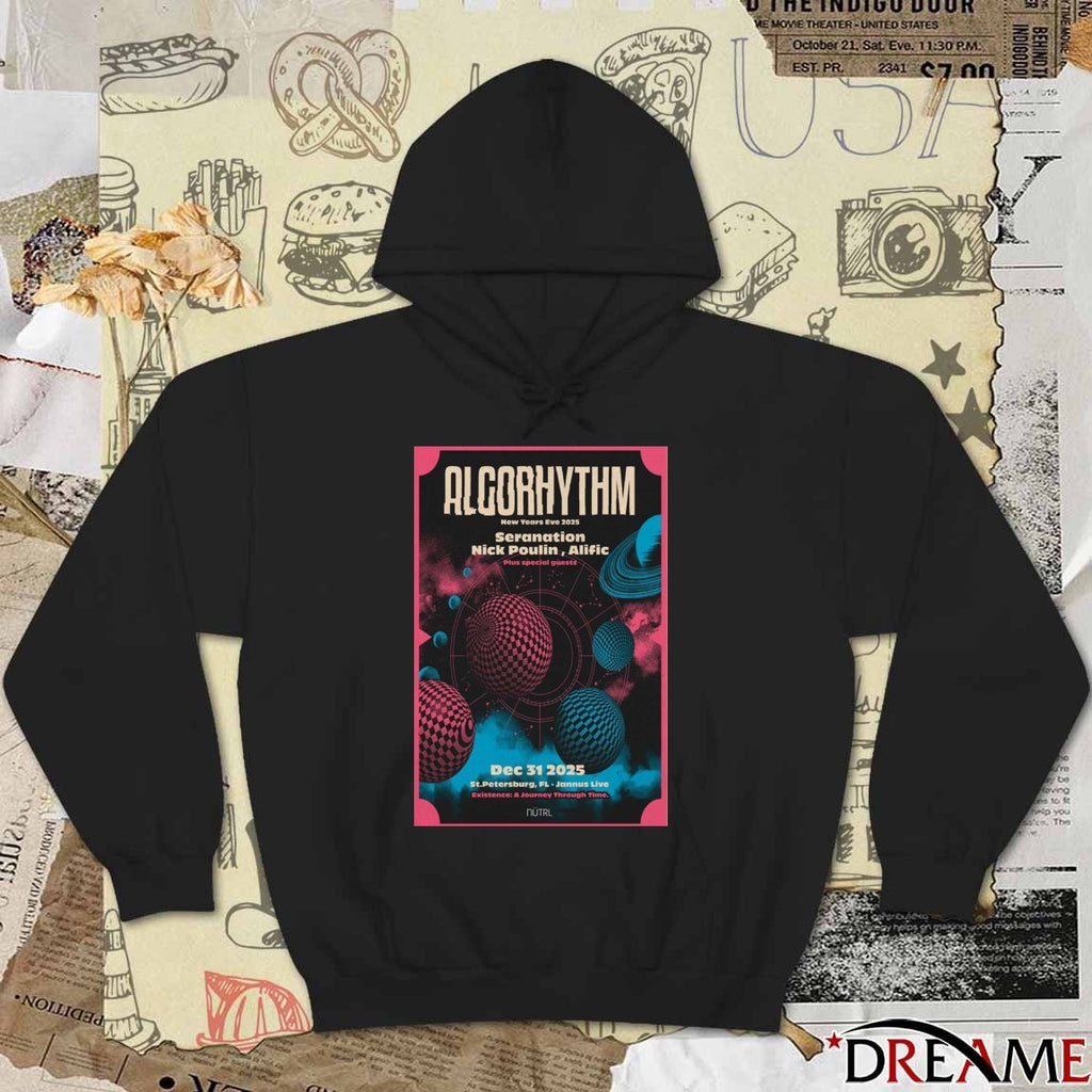 Poster Algorhythm December 31 2025 St. Petersburg, FL Jannus Live t-shirt
