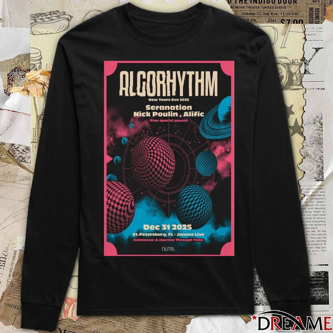 Poster Algorhythm December 31 2025 St. Petersburg, FL Jannus Live t-shirt
