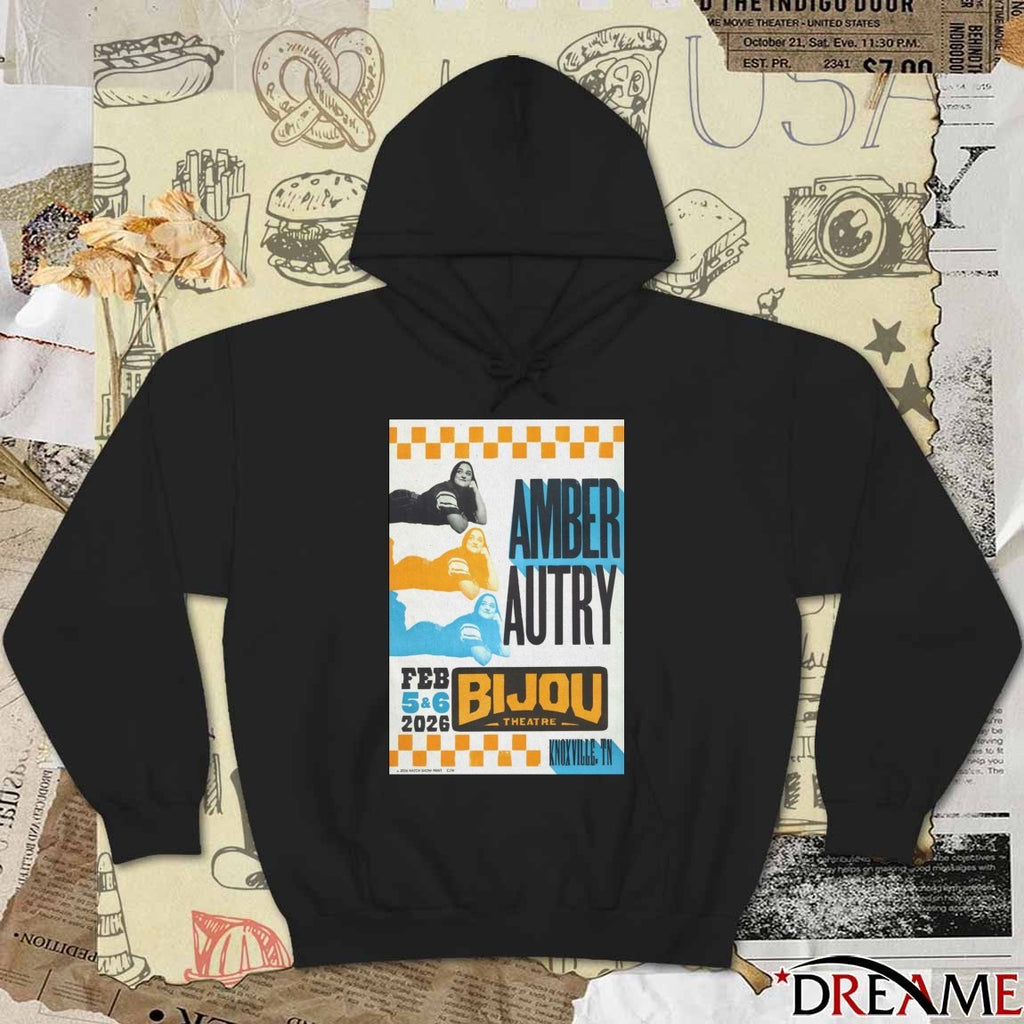 Poster Amber Autry Bijou Theatre February 5-6 2026 t-shirt