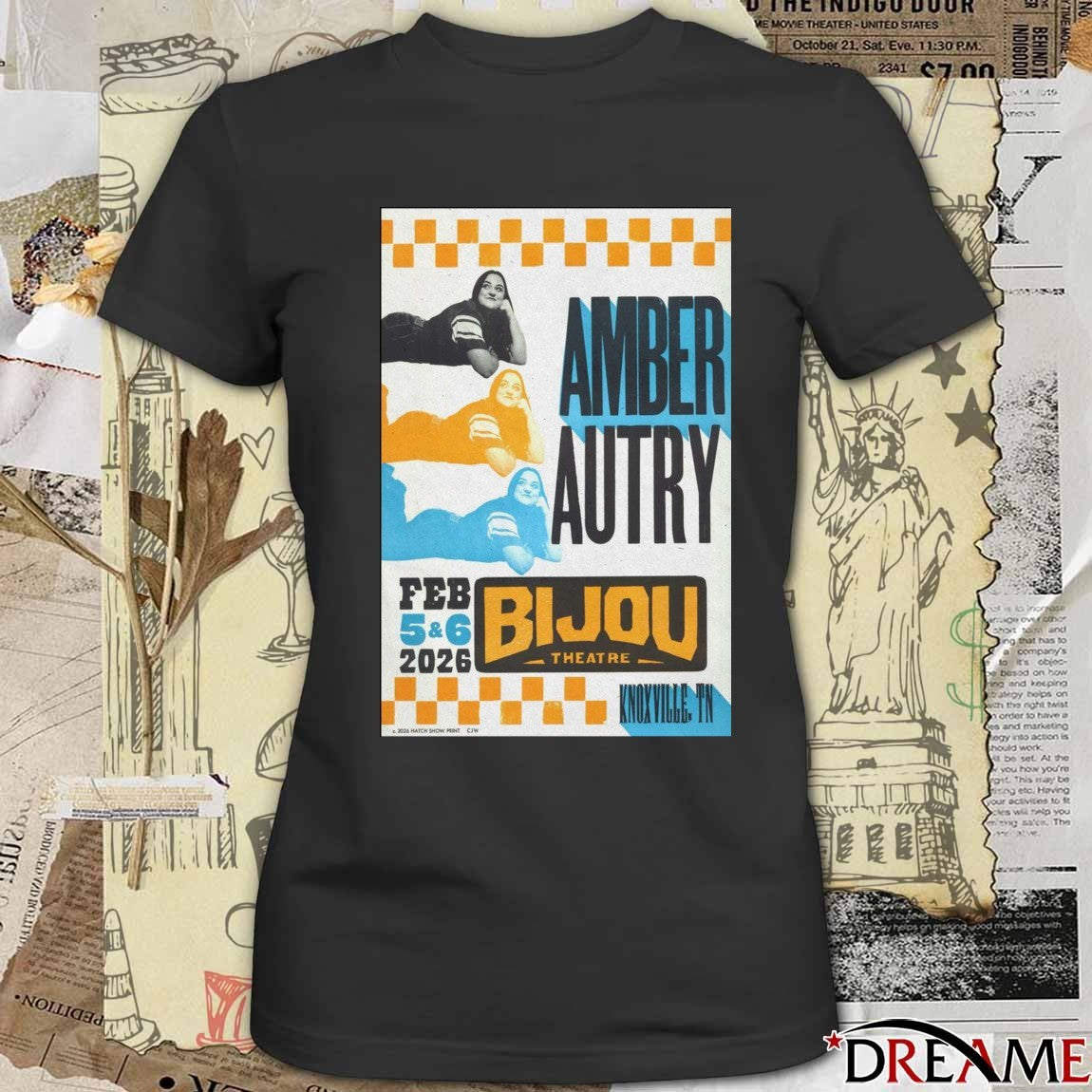 Poster Amber Autry Bijou Theatre February 5-6 2026 t-shirt