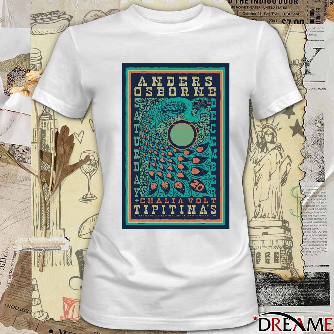 Poster Anders Osborne Tipitina’s in New Orleans LA December 20 2025 t-shirt