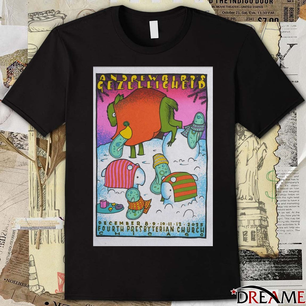 Poster Andrew Bird Fourth Presbyterian Church In Chicago IL December 8-12 2025 t-shirt