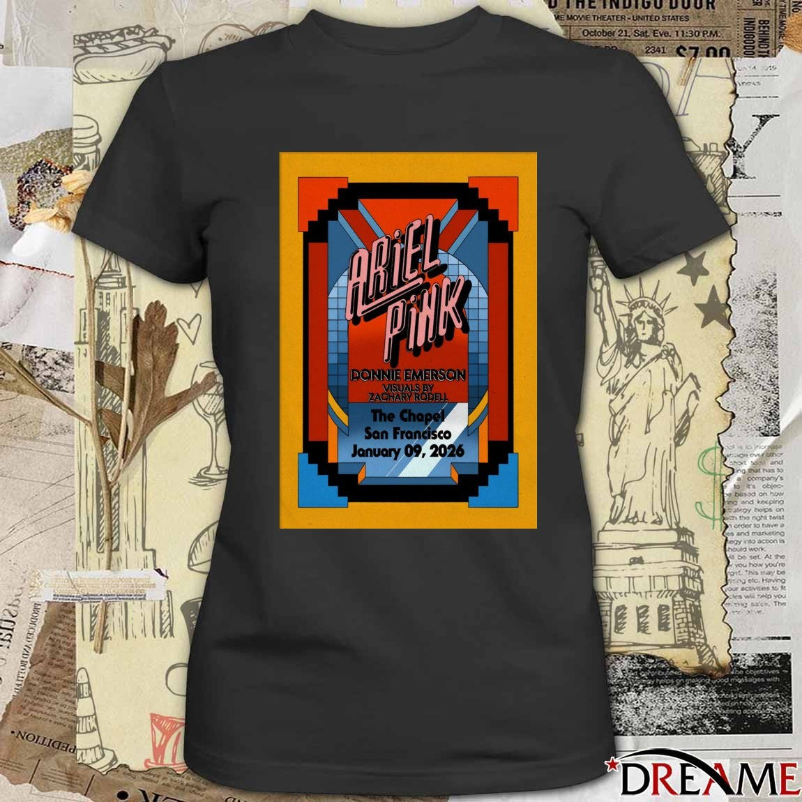 Poster Ariel Pink January 9 2026 The Chapel in San Francisco CA t-shirt