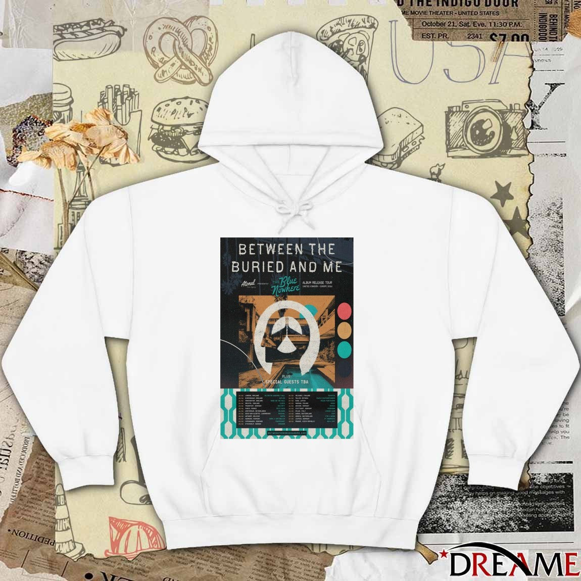 Poster Between the Buried and Me UK Europe Tour 2026 t-shirt