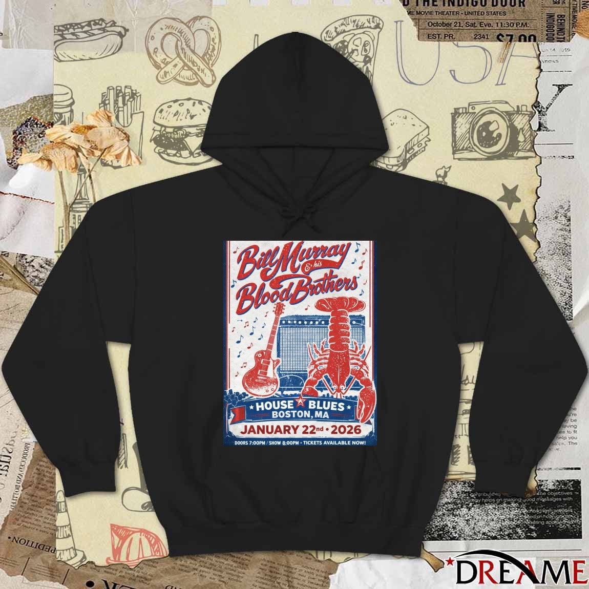 Poster Bill Murray and his Blood Brothers January 22 2026 Boston, MA t-shirt