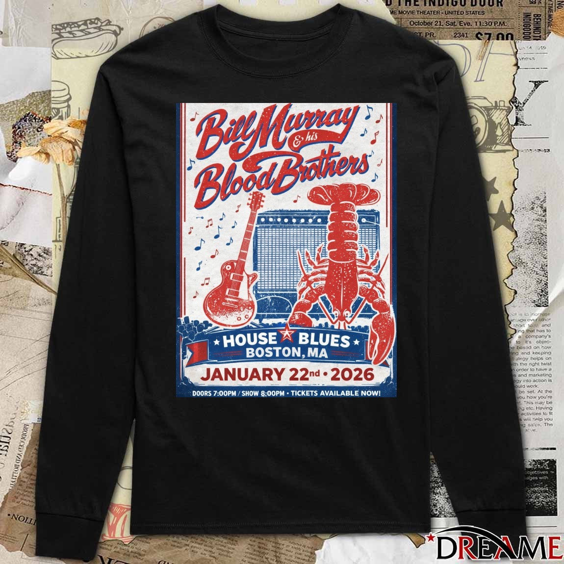 Poster Bill Murray and his Blood Brothers January 22 2026 Boston, MA t-shirt