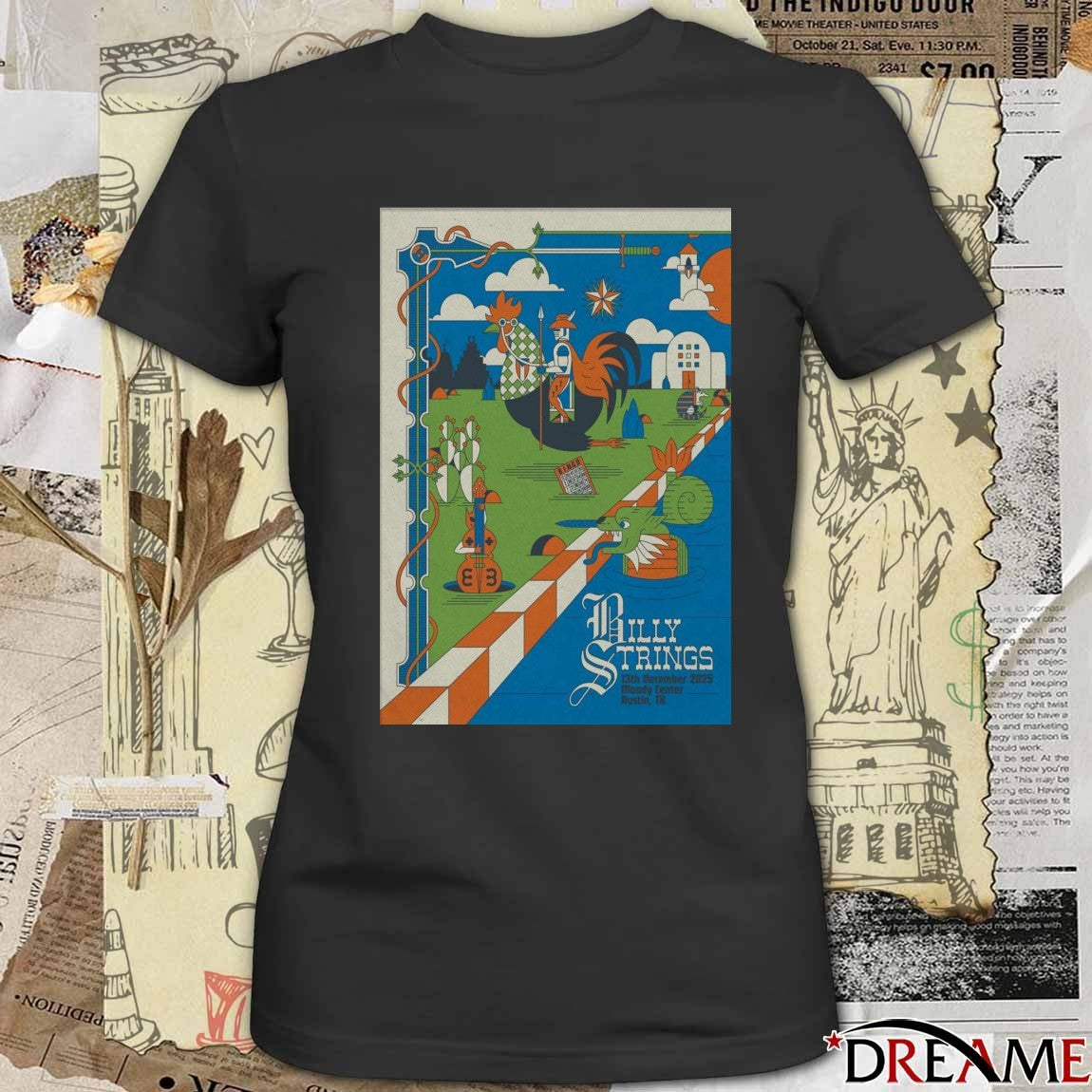 Poster Billy Strings December 13 2025 Moody Center Austin TX Tour t-shirt