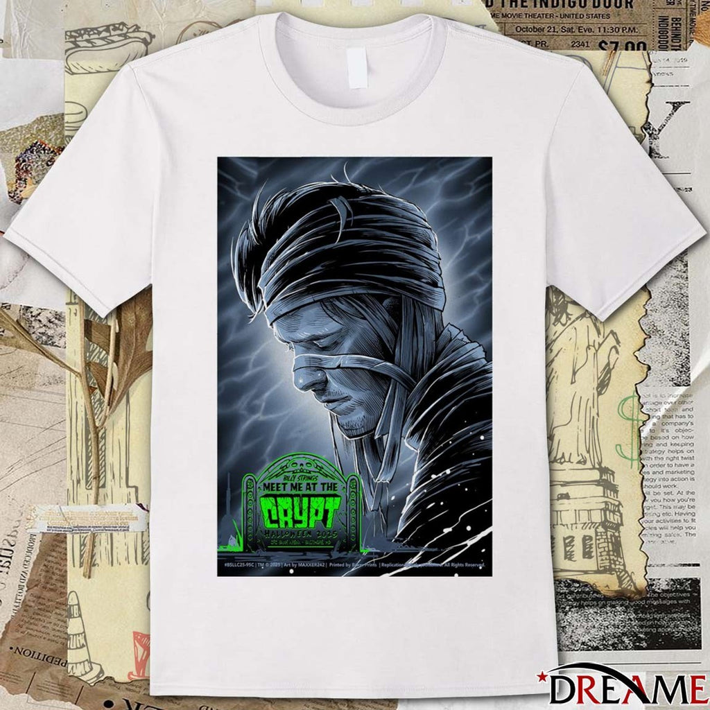 Poster Billy Strings Meet Me At The Crypt Halloween 2025 CFG Bank Arena t-shirt