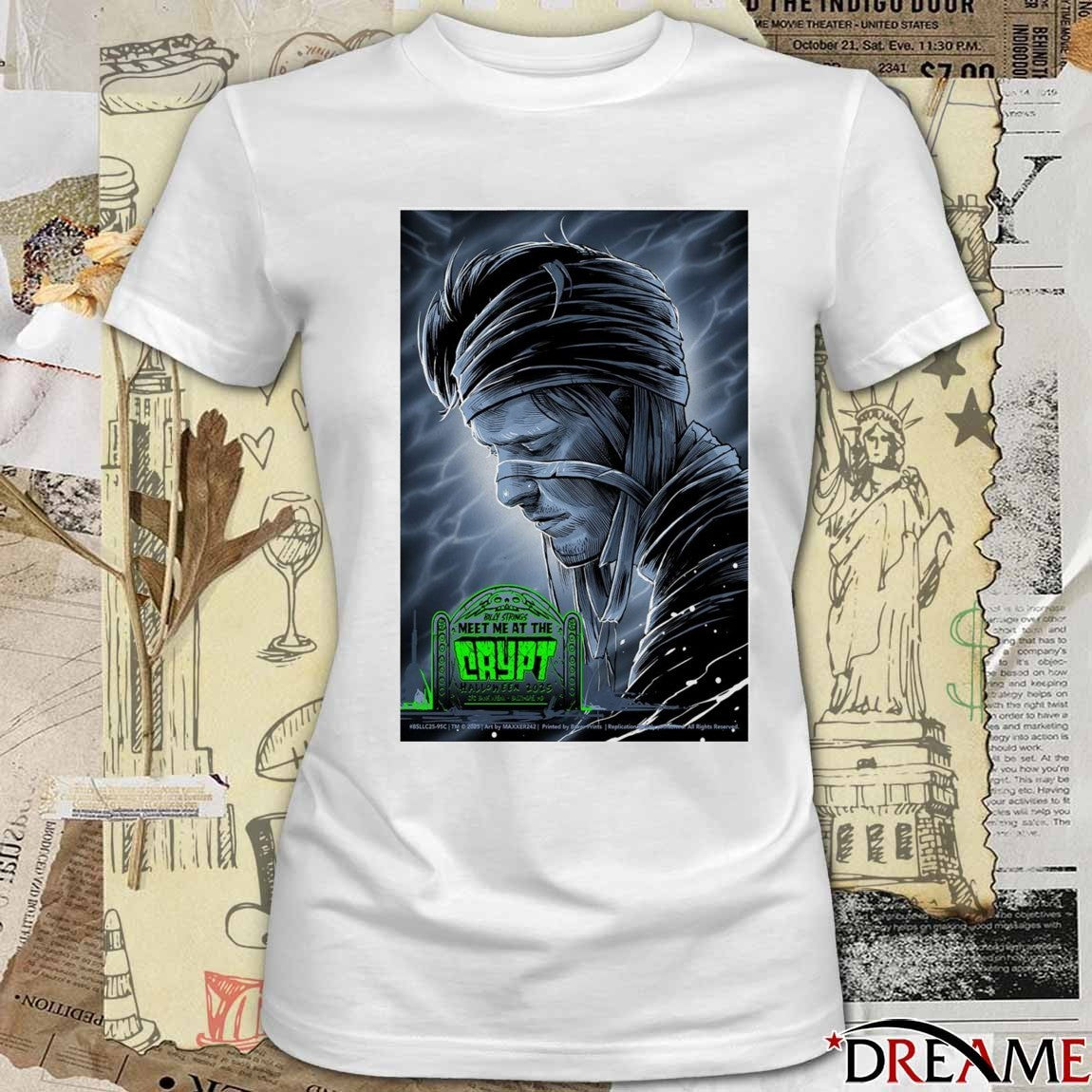 Poster Billy Strings Meet Me At The Crypt Halloween 2025 CFG Bank Arena t-shirt