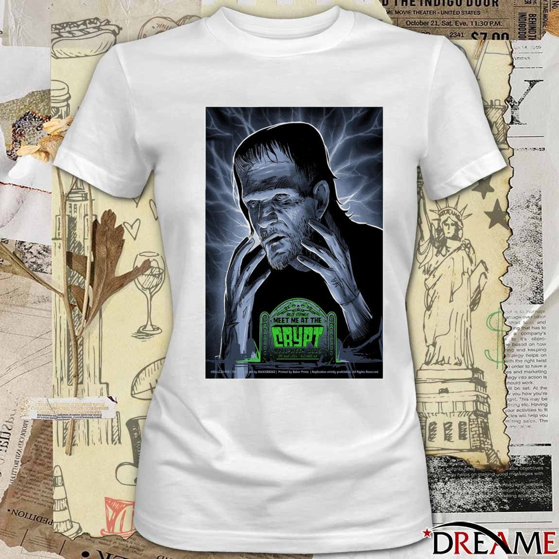 Poster Billy Strings Meet Me At The Crypt Halloween 2025 t-shirt