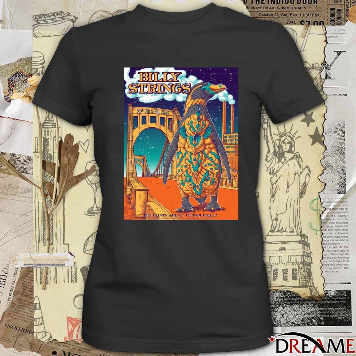 Poster Billy Strings November 7-8 2025 PPG Paints Arena Pittsburgh PA Event t-shirt