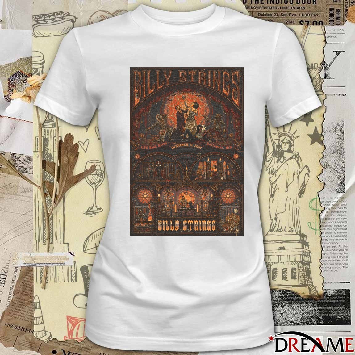 Poster Billy Strings October 31 2025 CFG Bank Arena Baltimore MD t-shirt