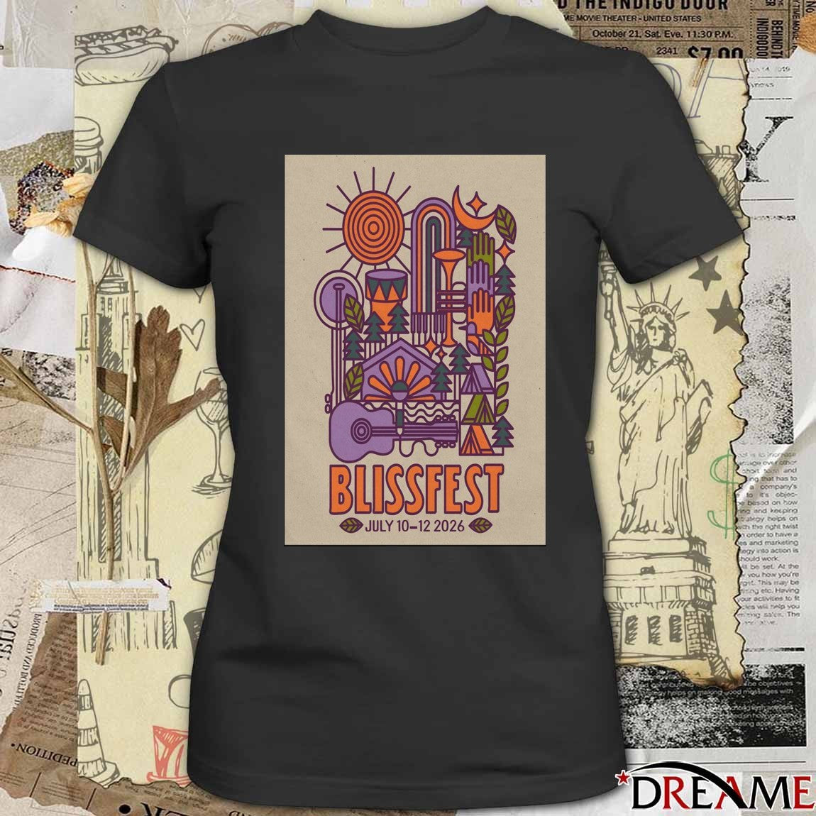 Poster Blissfest July 10-12 2026 Harbor Springs MI t-shirt