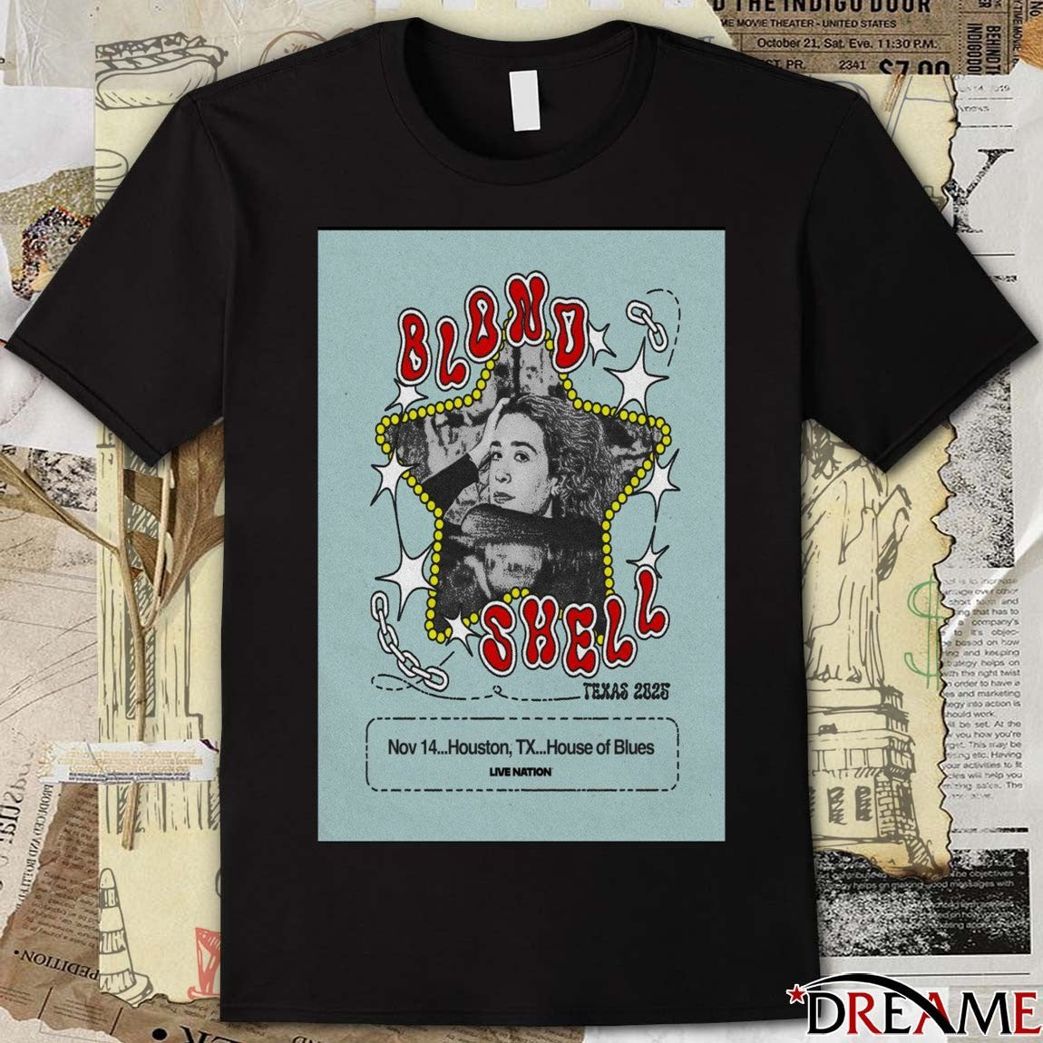 Poster Blondshell Tour November 14 2025 Houston TX House Of Blues t-shirt