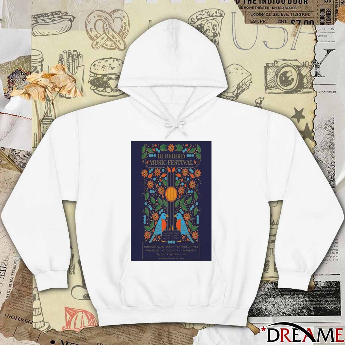 Poster Bluebird Music Festival In Boulder CO On April 18-19 2026 t-shirt