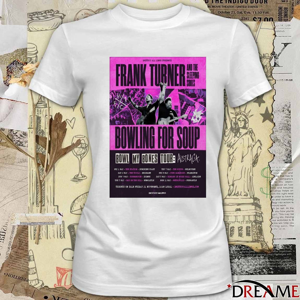 Poster Bowling For Soup Bowl My Bones Tour Australia 2026 t-shirt