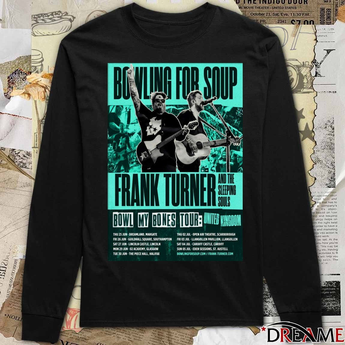 Poster Bowling For Soup Bowl My Bones UK Tour 2026 t-shirt