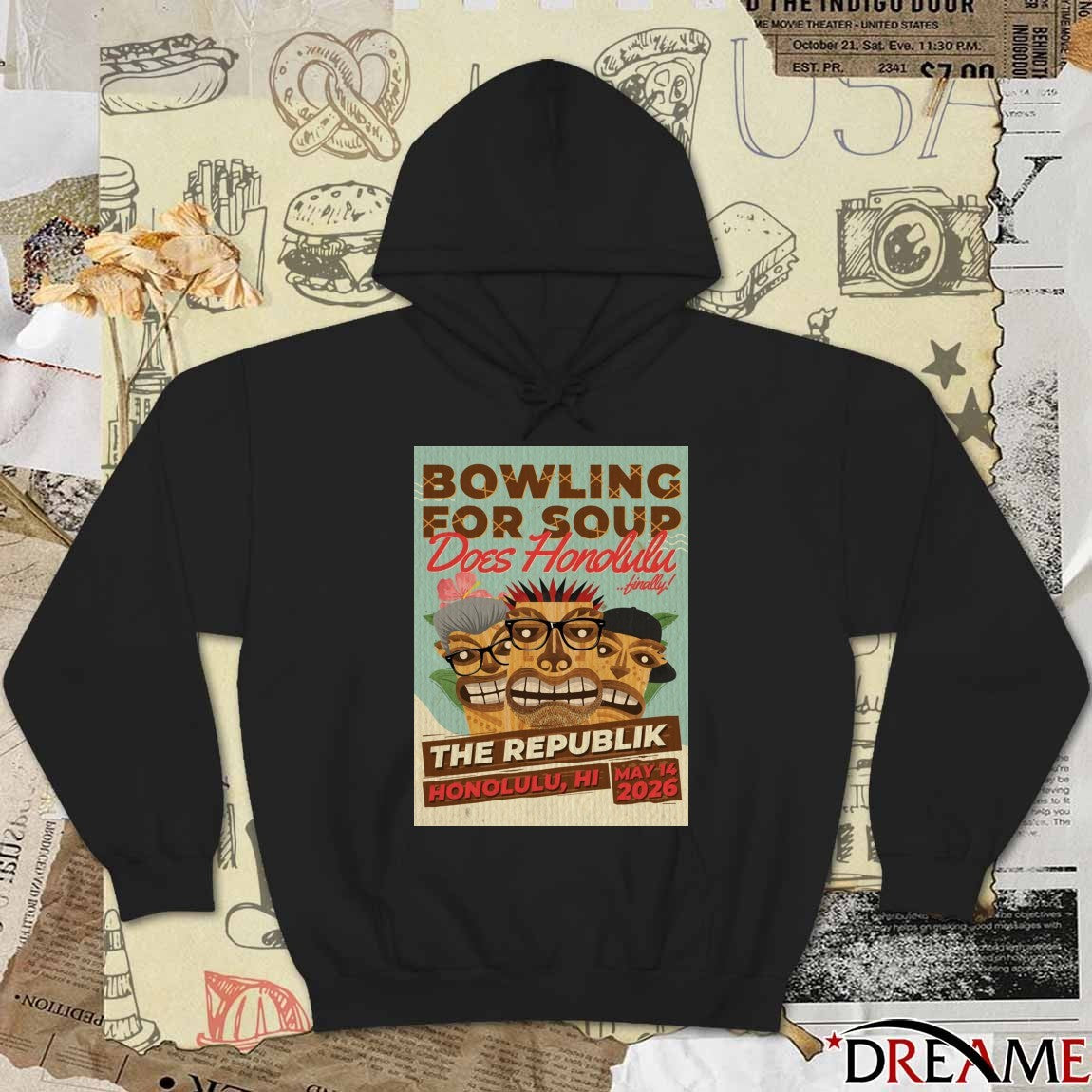 Poster Bowling For Soup The Republik May 14 2026 Honolulu HI t-shirt