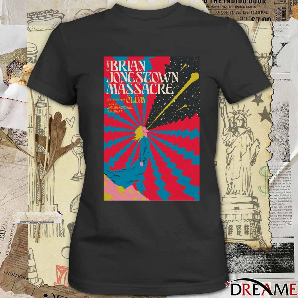 Poster Brian Jonestown Massacre In Ventura CA On March 4 2026 t-shirt