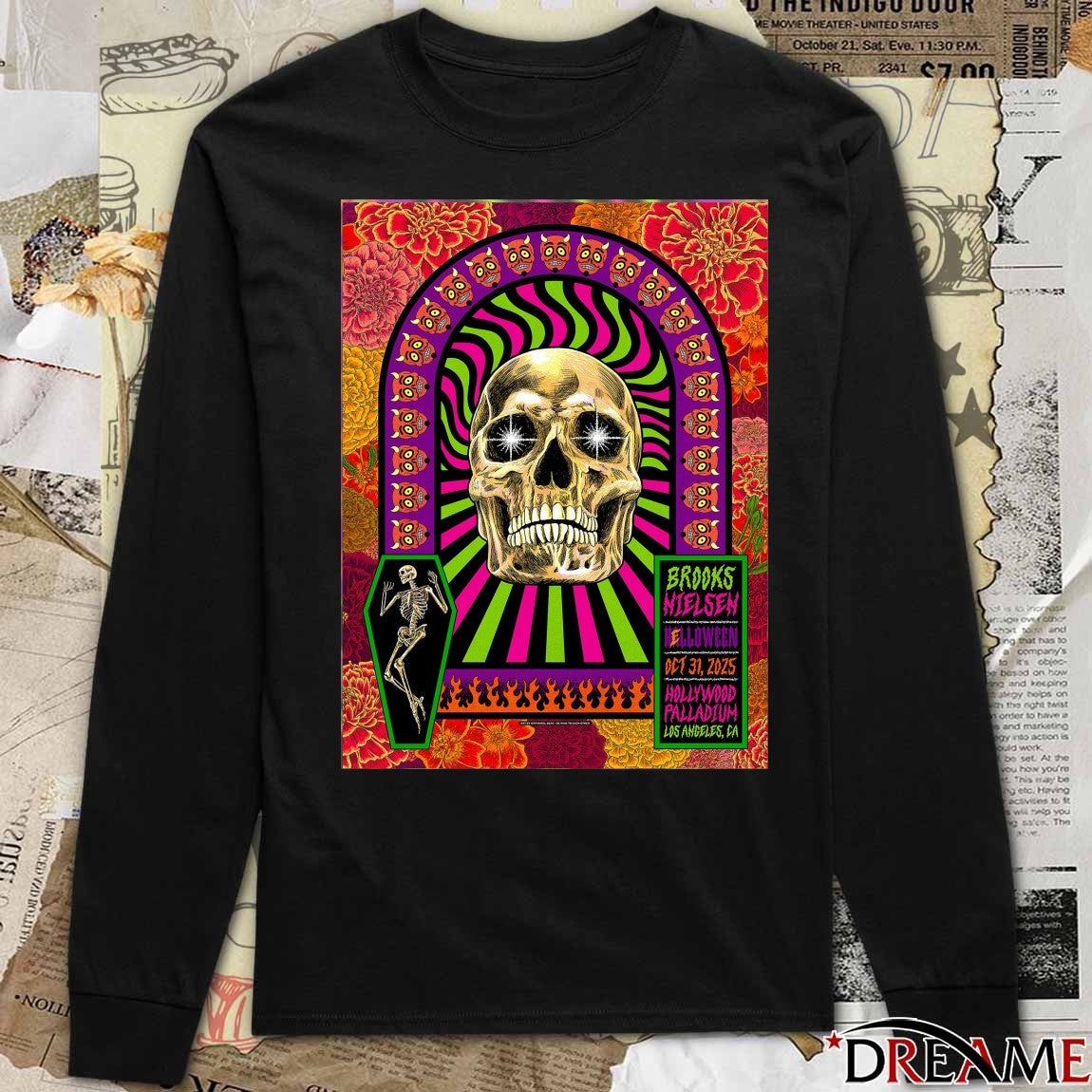 Poster Brooks Nielsen October 31 2025 Hollywood Palladium Halloween Show Los Angeles CA t-shirt