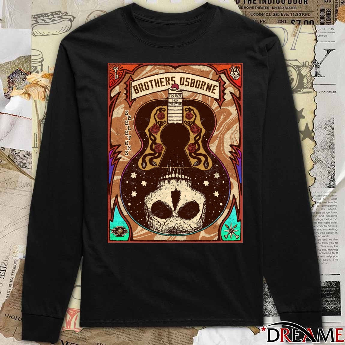 Poster Brothers Osborne I’m Not For Everyone Skeletons 2025 t-shirt