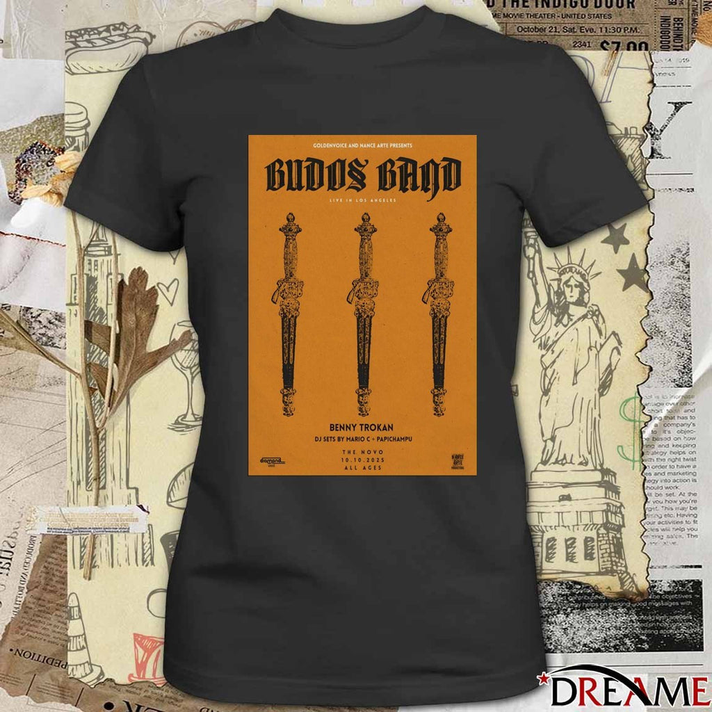 Poster Budos Band October 10 2025 Los Angeles Tour t-shirt