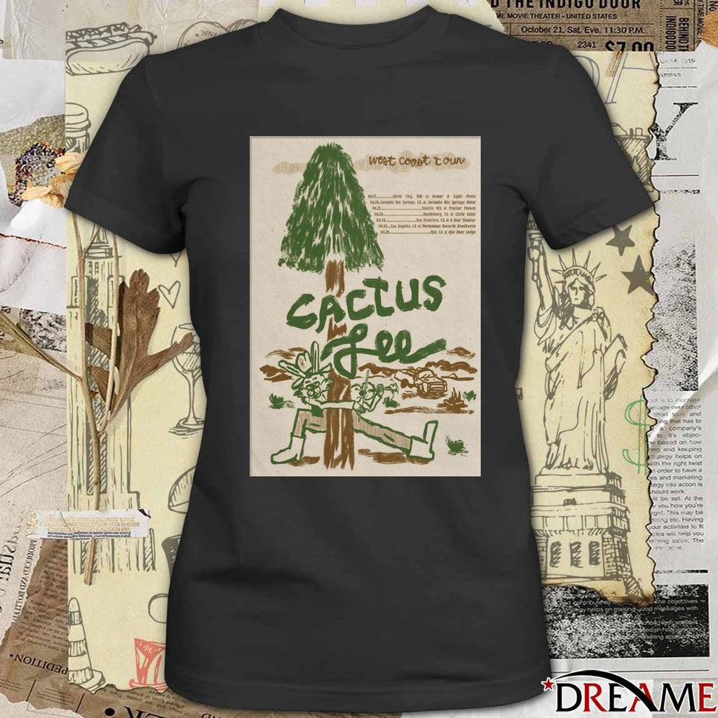 Poster Cactus Lee West Coast Tour 2026 April 17 – 26 t-shirt