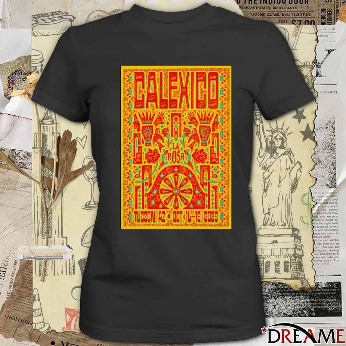 Poster Calexico October 16-18 2025 La Rosa Tucson AZ Show t-shirt