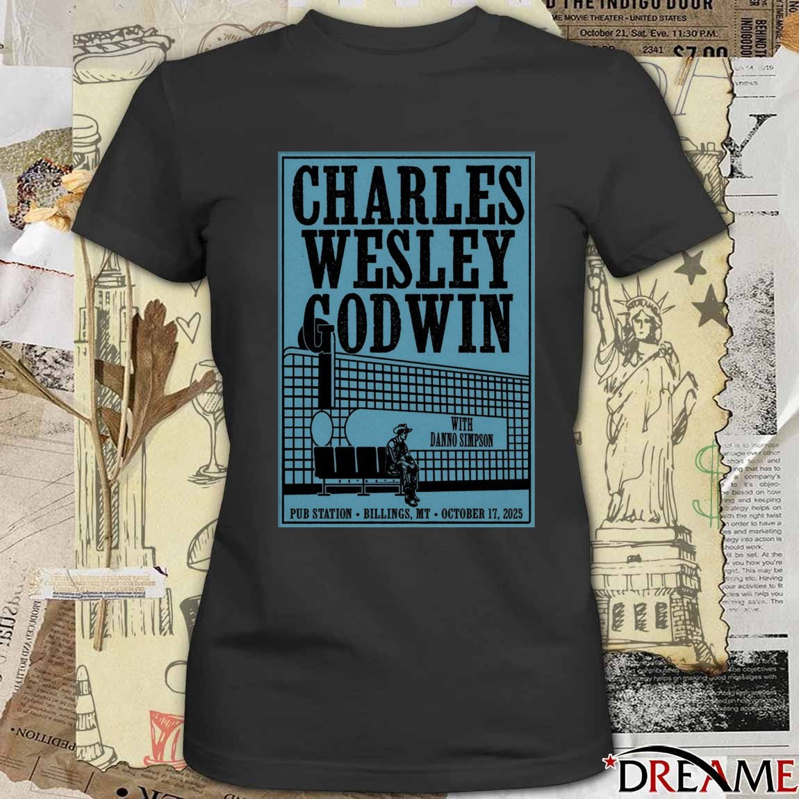 Poster Charles Wesley Godwin October 17 2025 Pub Station In Billings MT t-shirt
