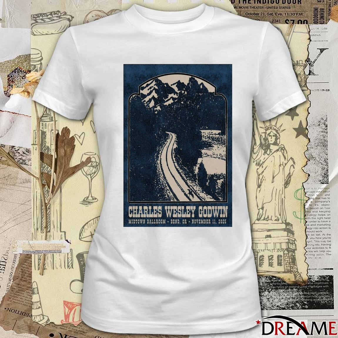 Poster Charles Wesley Godwin Tour Midtown Ballroom Bend OR November 11 2025 t-shirt