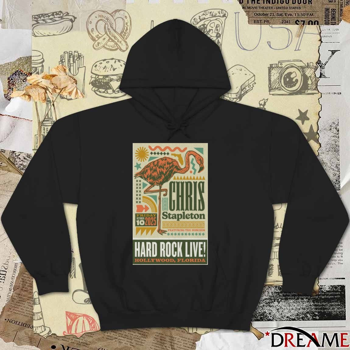 Poster Chris Stapleton October 10 2025 Hard Rock Live Shows Hollywood FL t-shirt