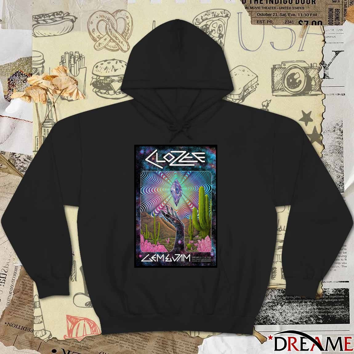 Poster CloZee Gem and Jam Festival Tucson AZ February 6-8 2026 t-shirt