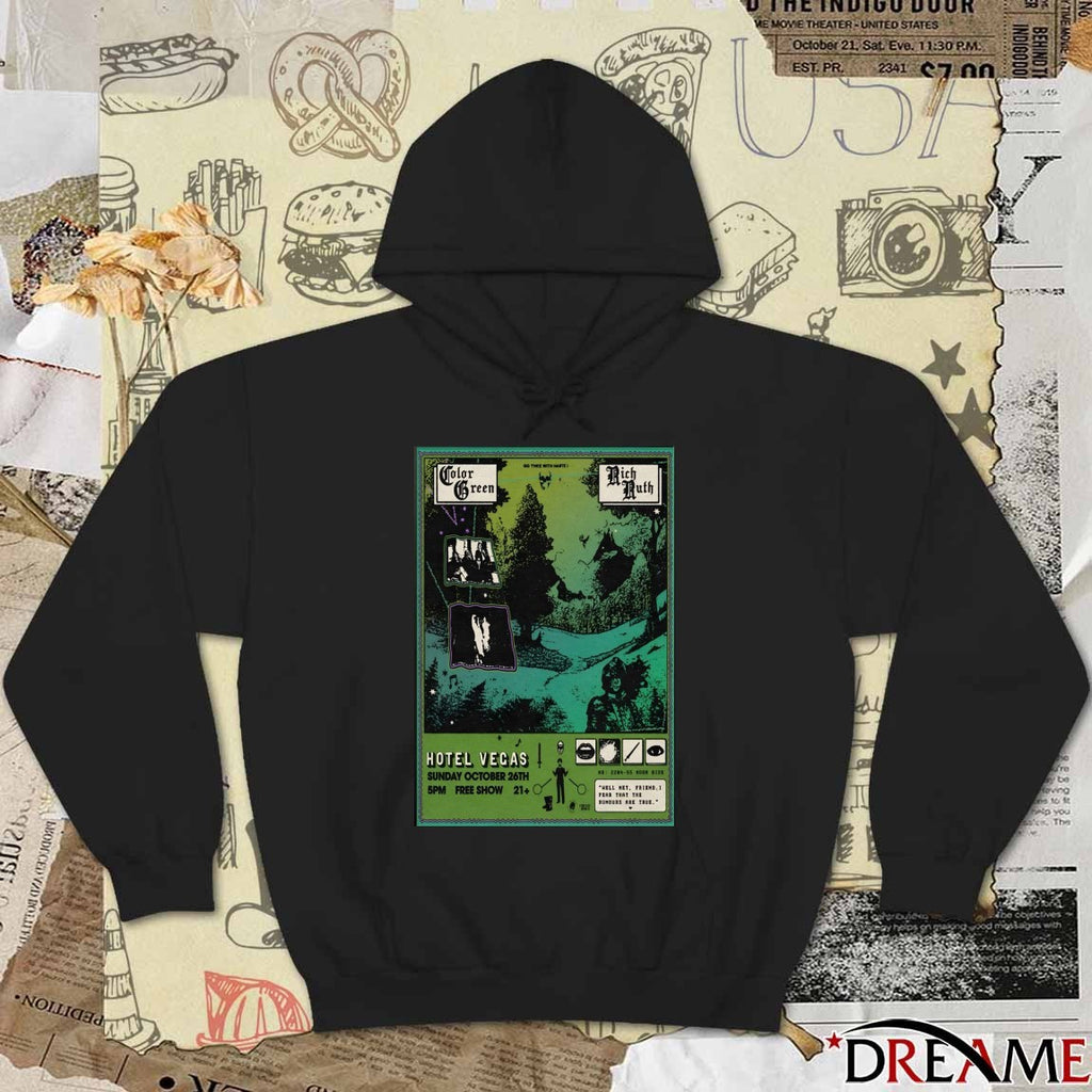 Poster Color Green Sunday October 26 2025 Hotel Vegas In Austin TX t-shirt