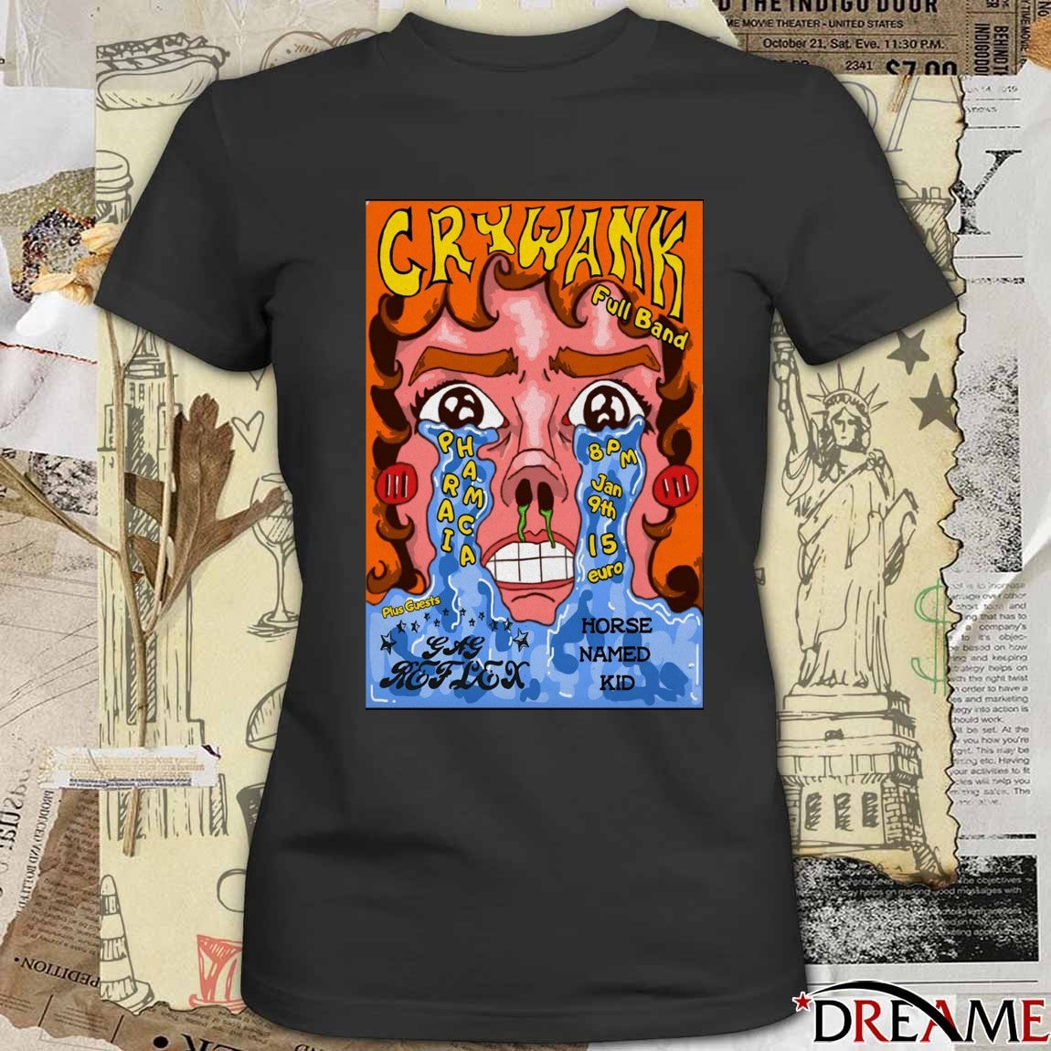 Poster Crywank Full Band January 9 2026 Pharmacia Limerick Ireland t-shirt
