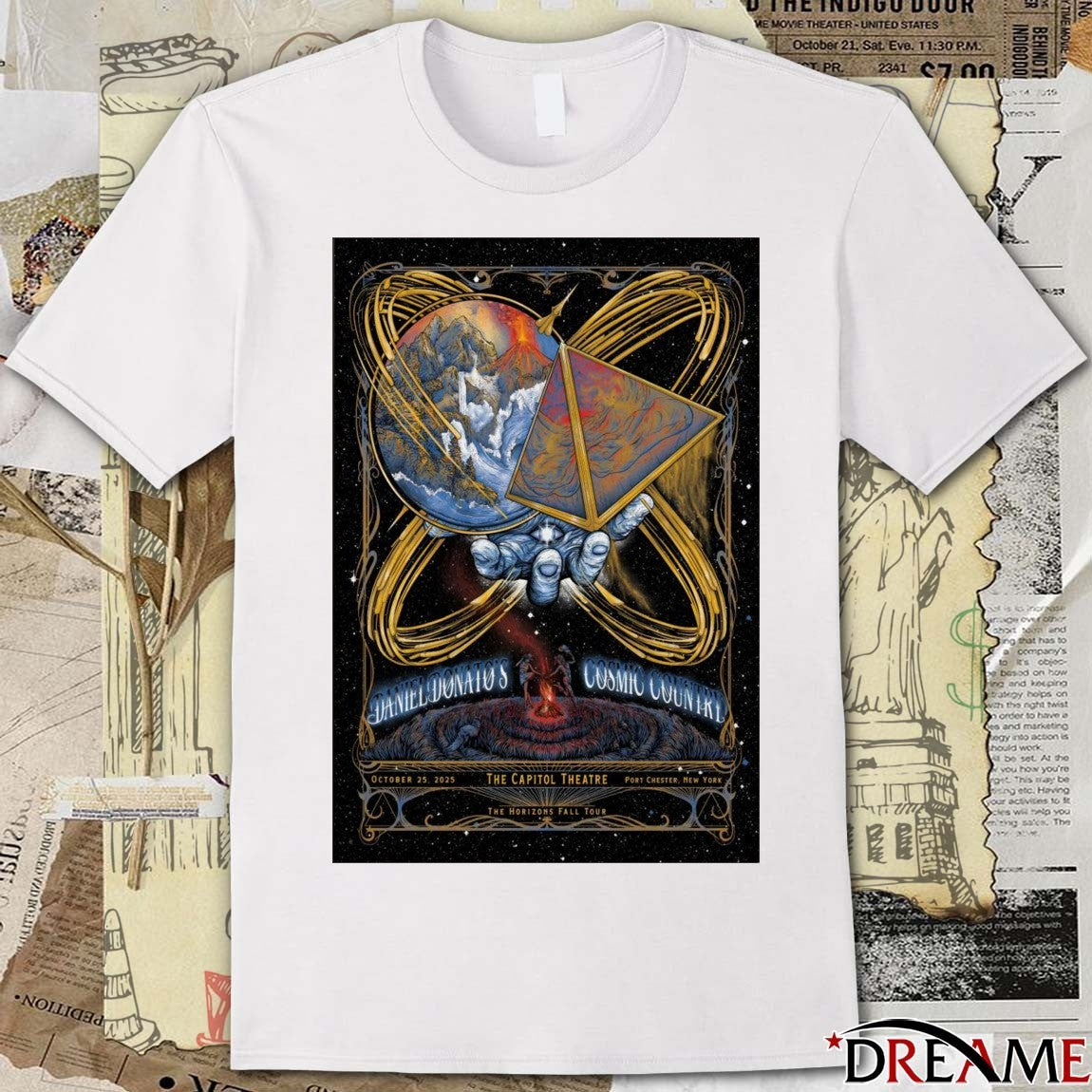 Poster Daniel Donato’s Cosmic Country Tour Port Chester NY October 25 2025 t-shirt