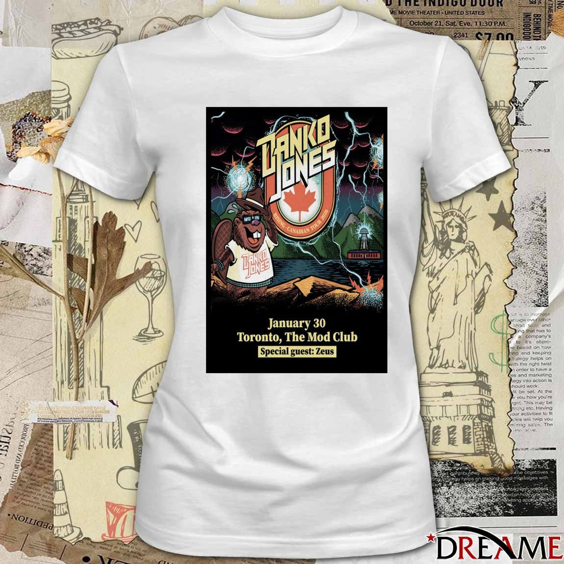 Poster Danko Jones January 30 2026 The Mod Club In Toronto ON t-shirt