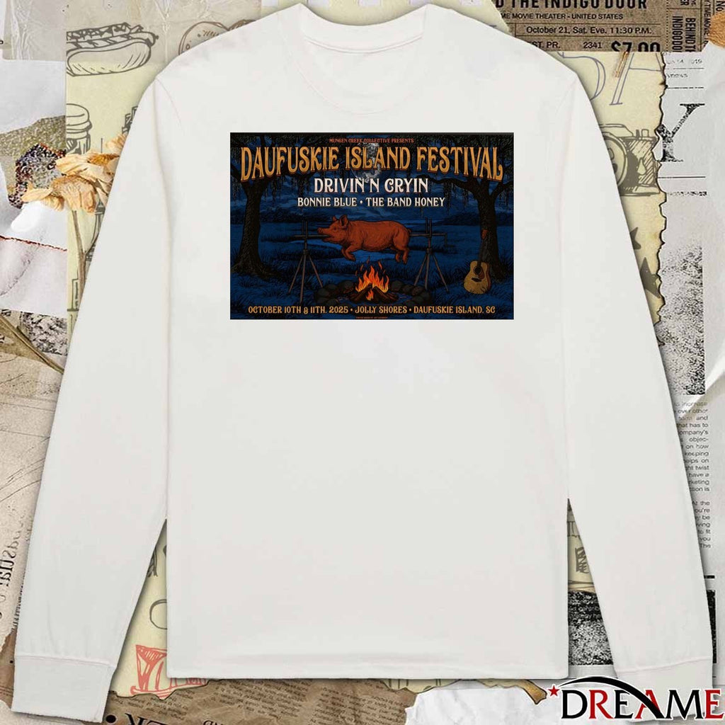 Poster Daufuskie Island Festival Jolly Shores Daufuskie Island SC October 10-11 2025 t-shirt