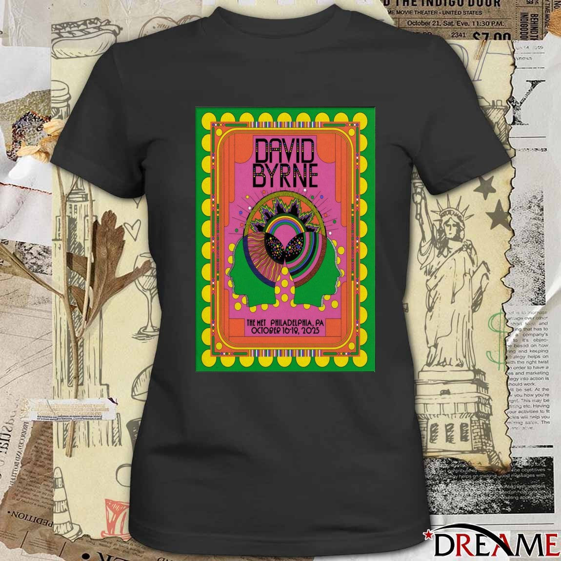 Poster David Byrne In The Met Philadelphia Tour On October 16-18 2025 t-shirt