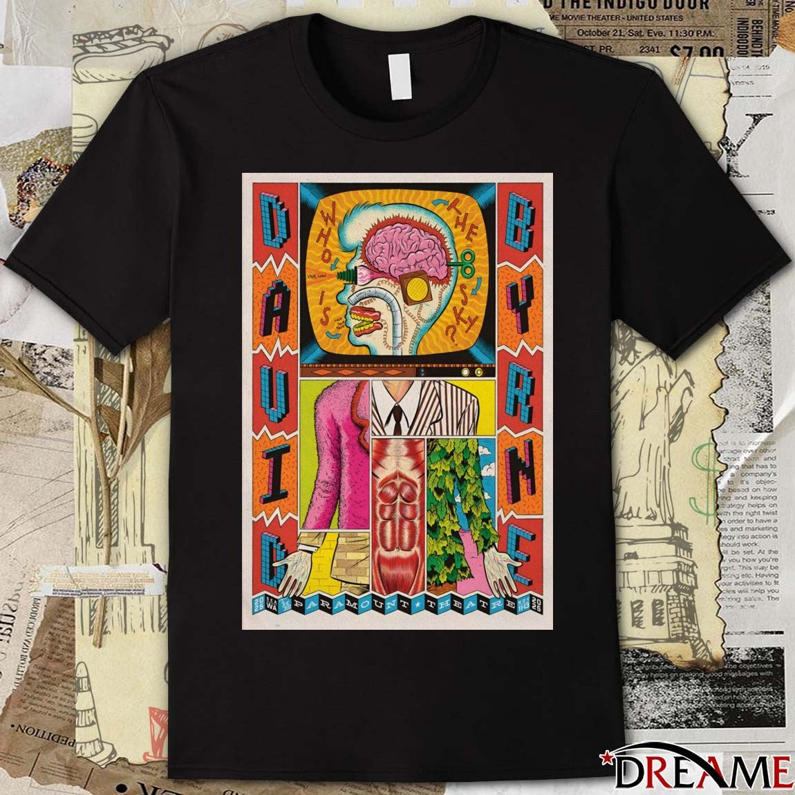 Poster David Byrne Seattle WA The Paramount Theatre November 11-13 2025 t-shirt