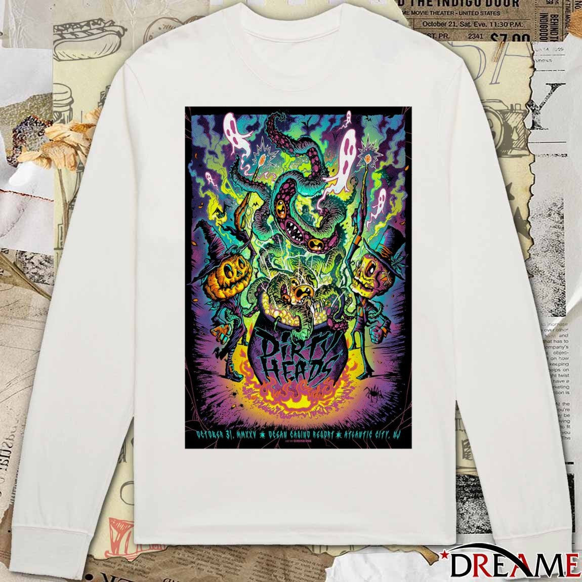 Poster Dirty Heads October 31 2025 Ocean Casino Resort Atlantic City NJ Tour t-shirt