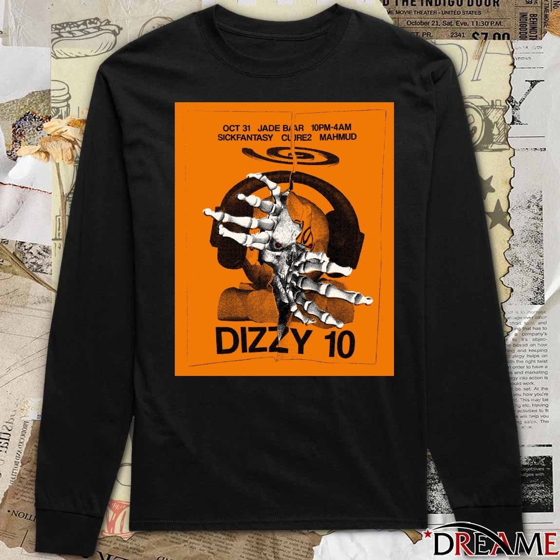 Poster Dizzy 10 Halloween Events Brooklyn October 31 2025 Sick Fantasy Cure2 Mahmud t-shirt