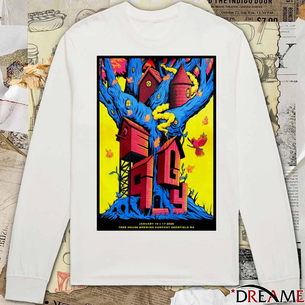 Poster Eggy South Tree House Brewing Company Deerfield MA January 16-17 2026 t-shirt