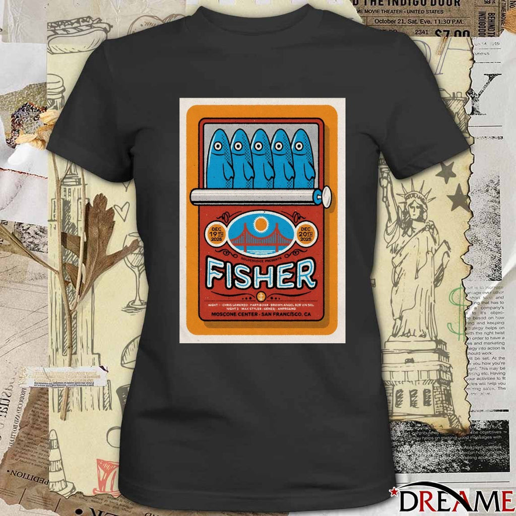 Poster Fisher In San Francisco CA Moscone Center On December 19-20 2025 t-shirt