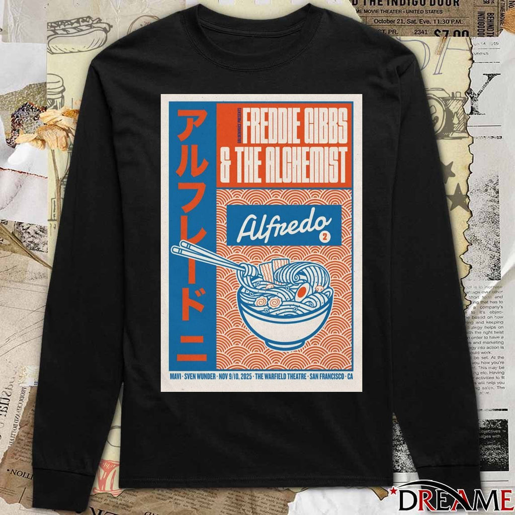 Poster Freddie Gibbs And The Alchemist At The Warfield Theatre On November 9-10 2025 t-shirt
