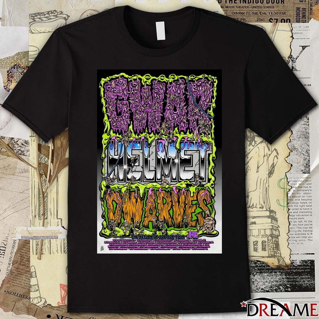 Poster GWAR Helmet Dwarves Tour The Return Of Gor Gor Tour 2025 t-shirt