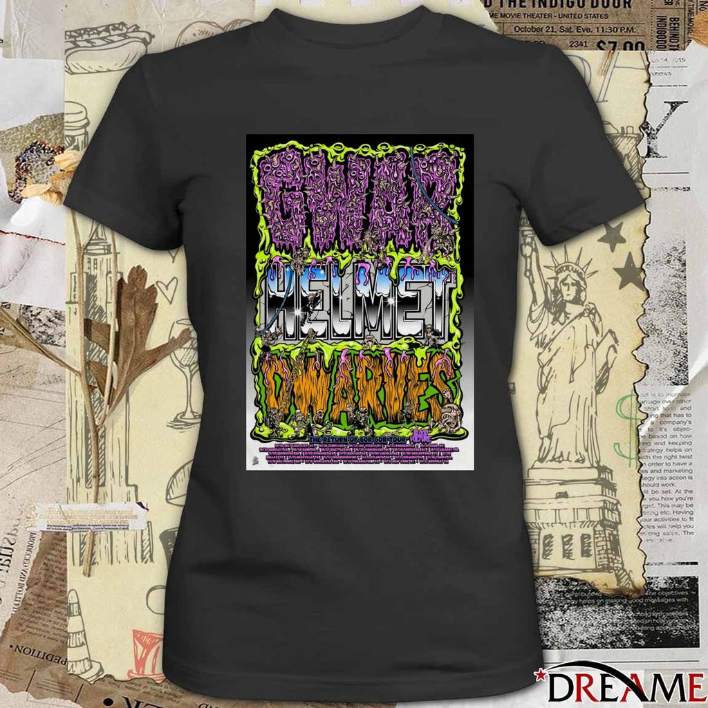 Poster GWAR Helmet Dwarves Tour The Return Of Gor Gor Tour 2025 t-shirt