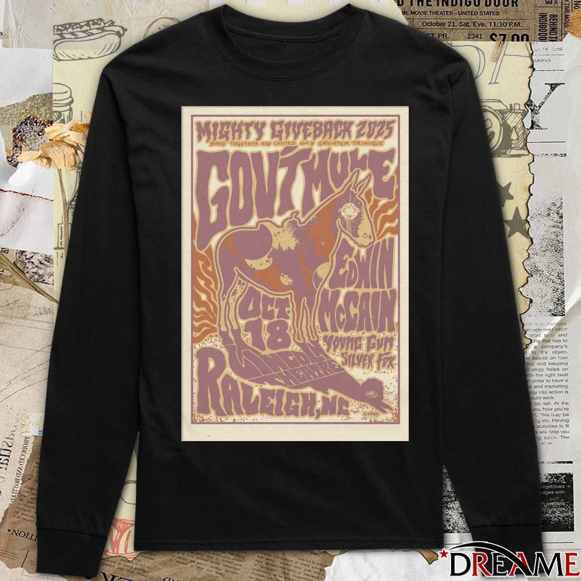 Poster Gov’t Mule And Edwin McCain October 18 2025 Lincoln Theatre Outdoor Stage Shows t-shirt